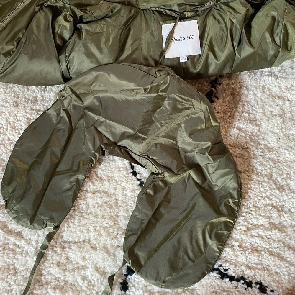 Madewell - Olive Green Packable Puffer Jacket - Picture 4 of 7